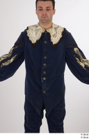  Photos Man in Historical Dress 19 16th century Blue suit Historical Clothing jacket upper body 0001.jpg